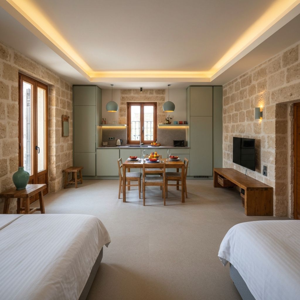 Studio Apartment — 2 Bedrooms